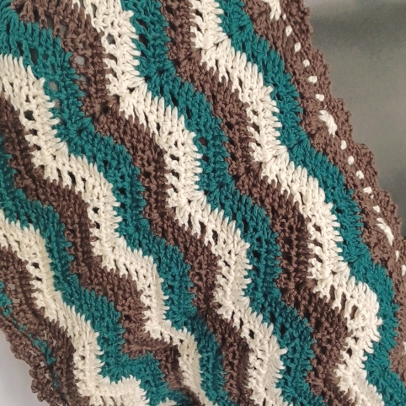 BCBGMaxAzria Kimono Crochet Zig-Zag Dress, Ptp=18, Length=42", Stretchy - Picture 3 of 9